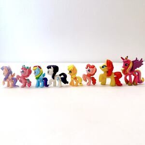My Little Pony Mini Figures Toys Mix Lot of 8 Hasbro MLP Miniature Collectible‎